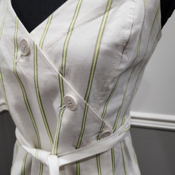 Banana Republic Speghetti Strap Stripped Button Front Adjudtable Strap Dress - Picture 5 of 13